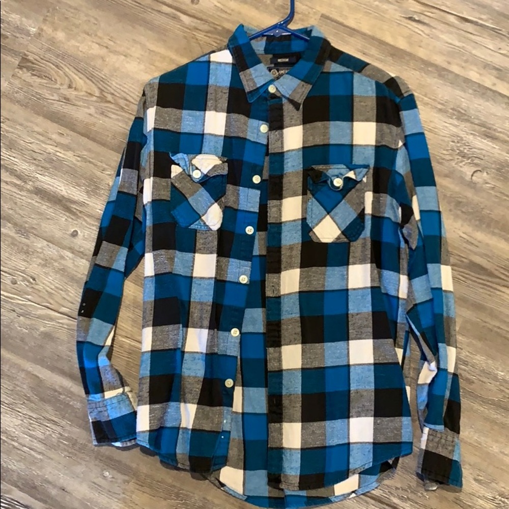 Blue Plaid Shirt
